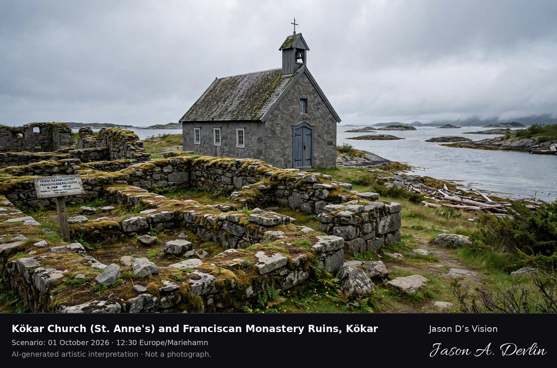 Kökar Church (St. Anne's) and Franciscan Monastery Ruins, Kökar