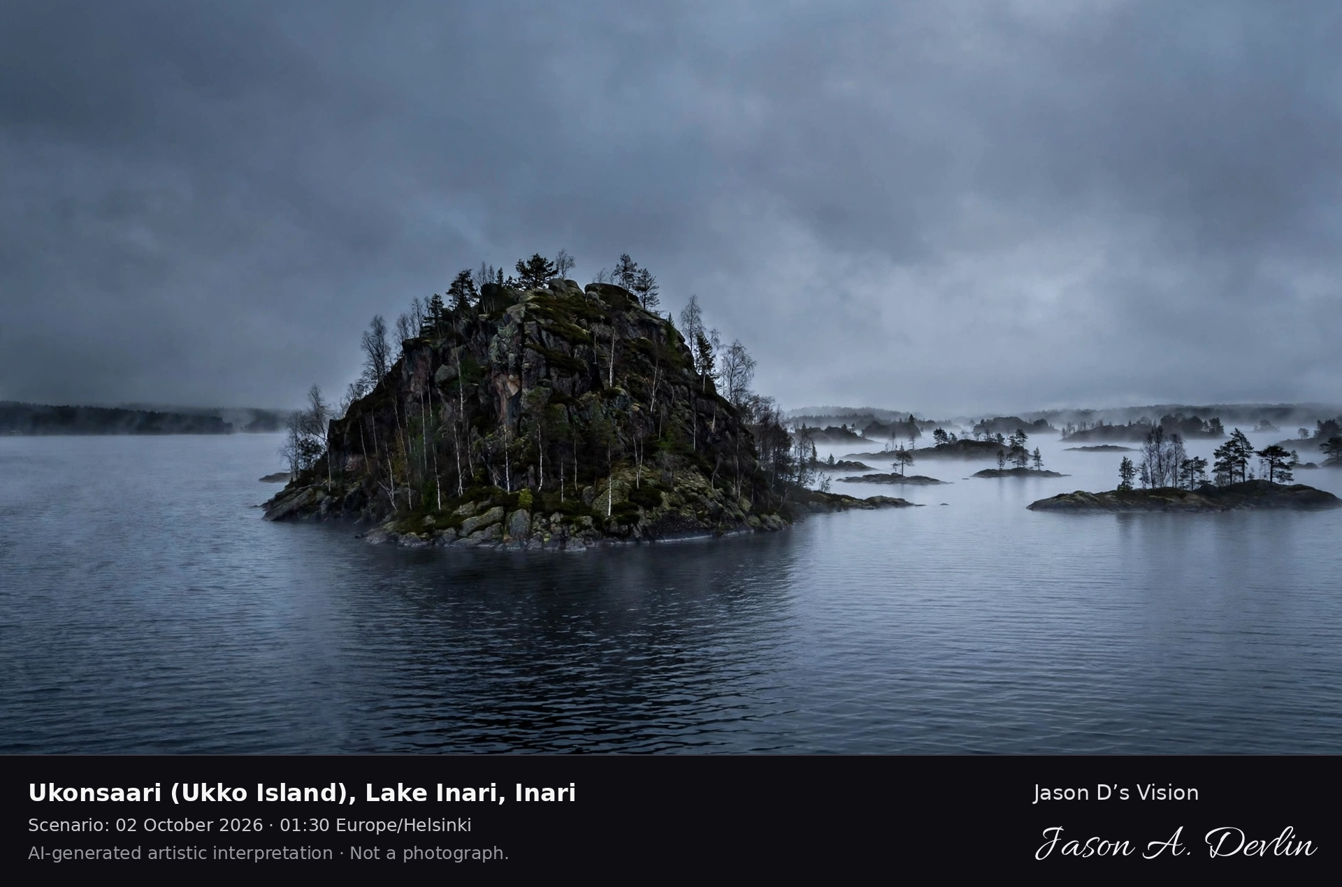 Ukonsaari (Ukko Island), Lake Inari, Inari
